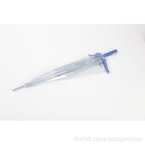 23" 8 Ribs Dome Clear PVC Umbrella Straight Durable For Adv